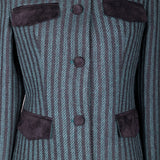 Chaqueta Casilda Rayas Verdes y Negras CHQ40