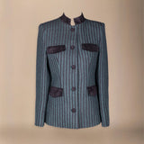 Chaqueta Casilda Rayas Verdes y Negras CHQ40