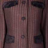 Chaqueta Casilda Rayas Marrones y Negras CHQ42