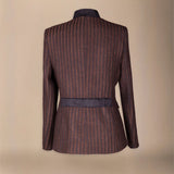 Chaqueta Casilda Rayas Marrones y Negras CHQ42