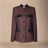 Chaqueta Casilda Rayas Marrones y Negras CHQ42