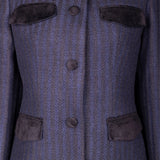 Mery Coat Khaki Green / Strawberry Stripes