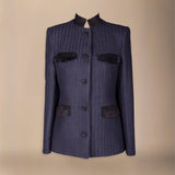 Mery Coat Khaki Green / Strawberry Stripes