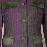 Chaqueta Casilda Rayas Moradas y Verdes CHQ39