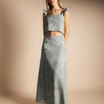 Falda Pipa Cashmere Verde Agua FAL36-The Nook Store