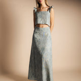 Falda Pipa Cashmere Verde Agua FAL36-The Nook Store