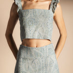 Falda Pipa Cashmere Verde Agua FAL36-The Nook Store