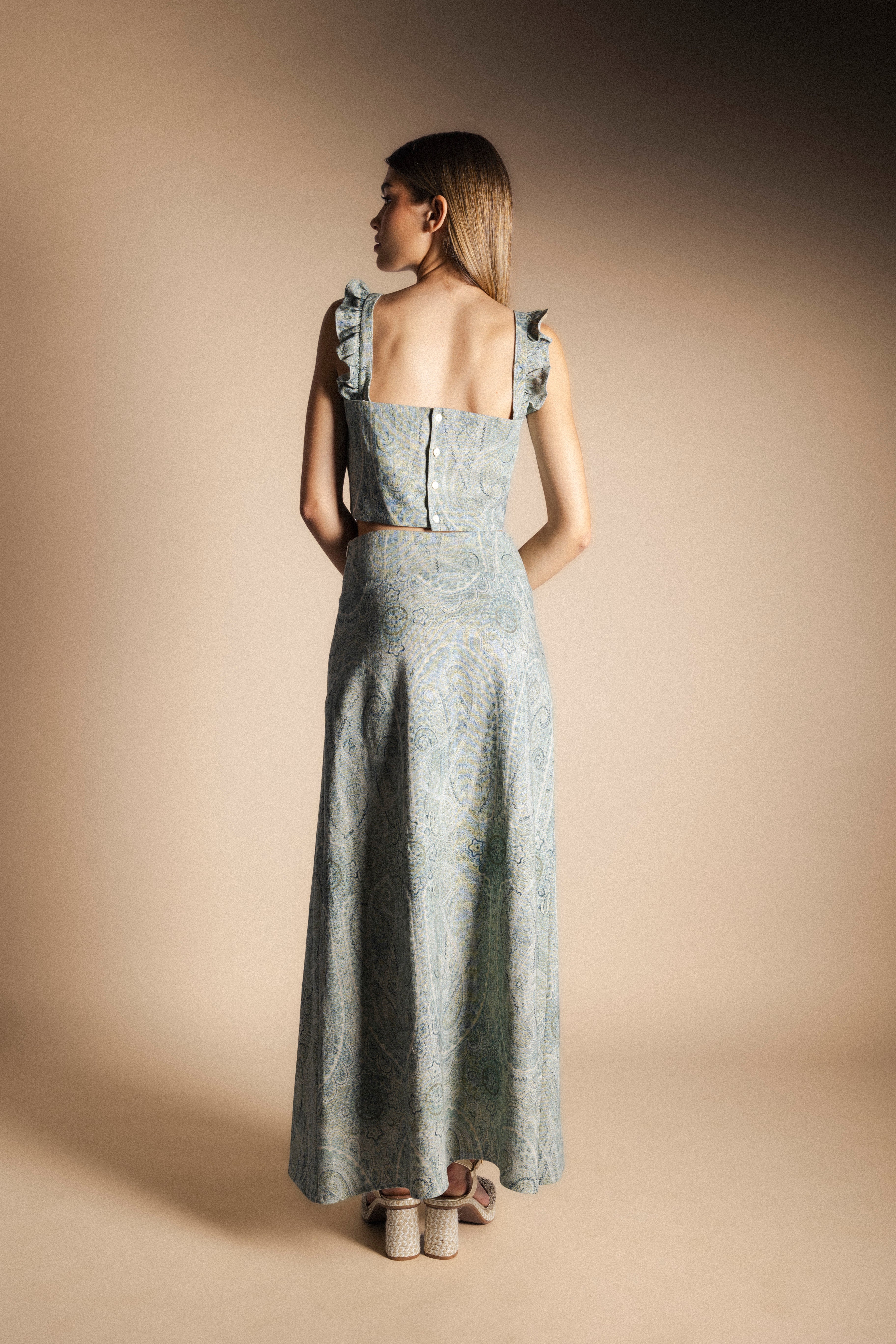 Falda Pipa Cashmere Verde Agua FAL36-The Nook Store