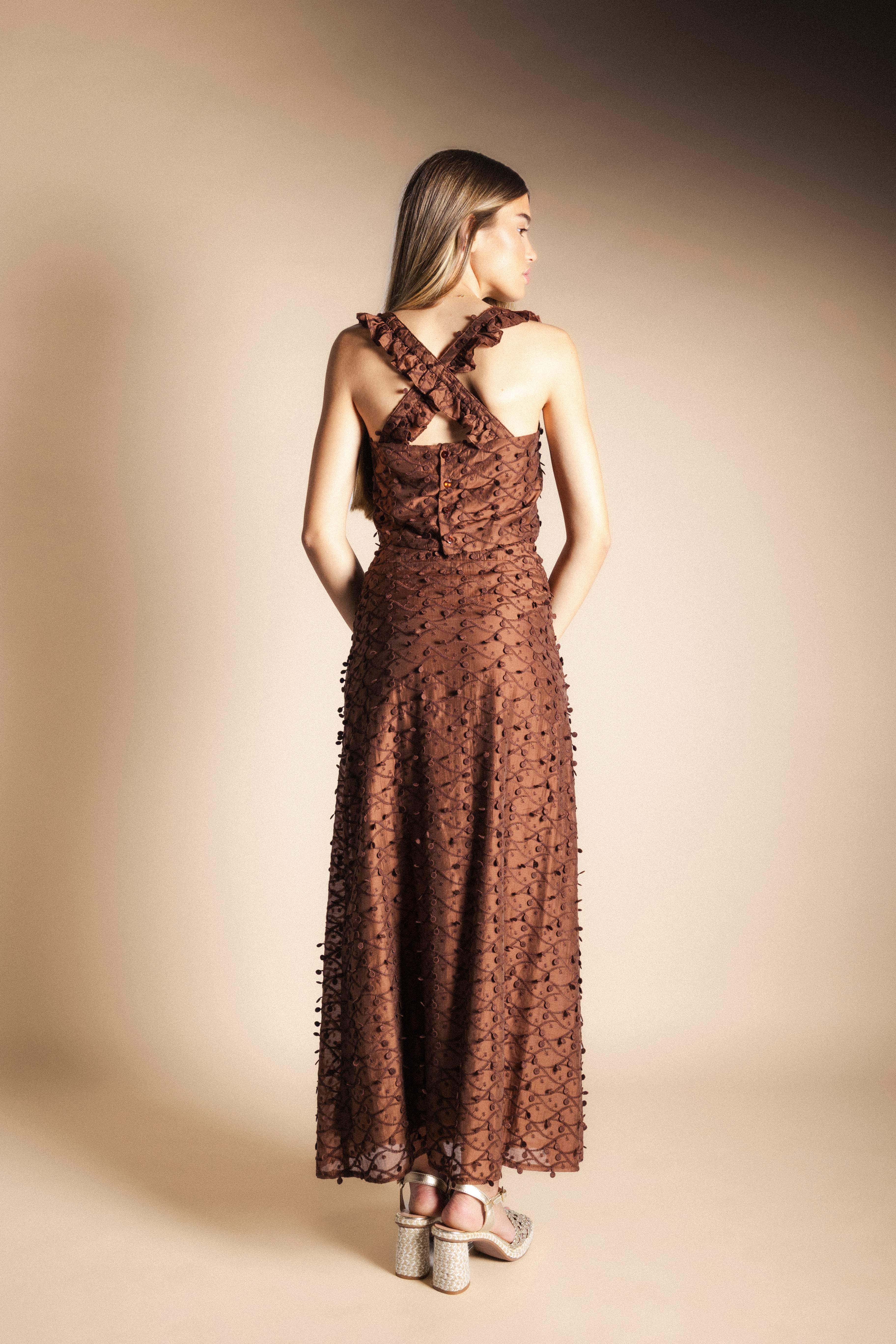 Falda Pipa Point Marrón FAL34-The Nook Store