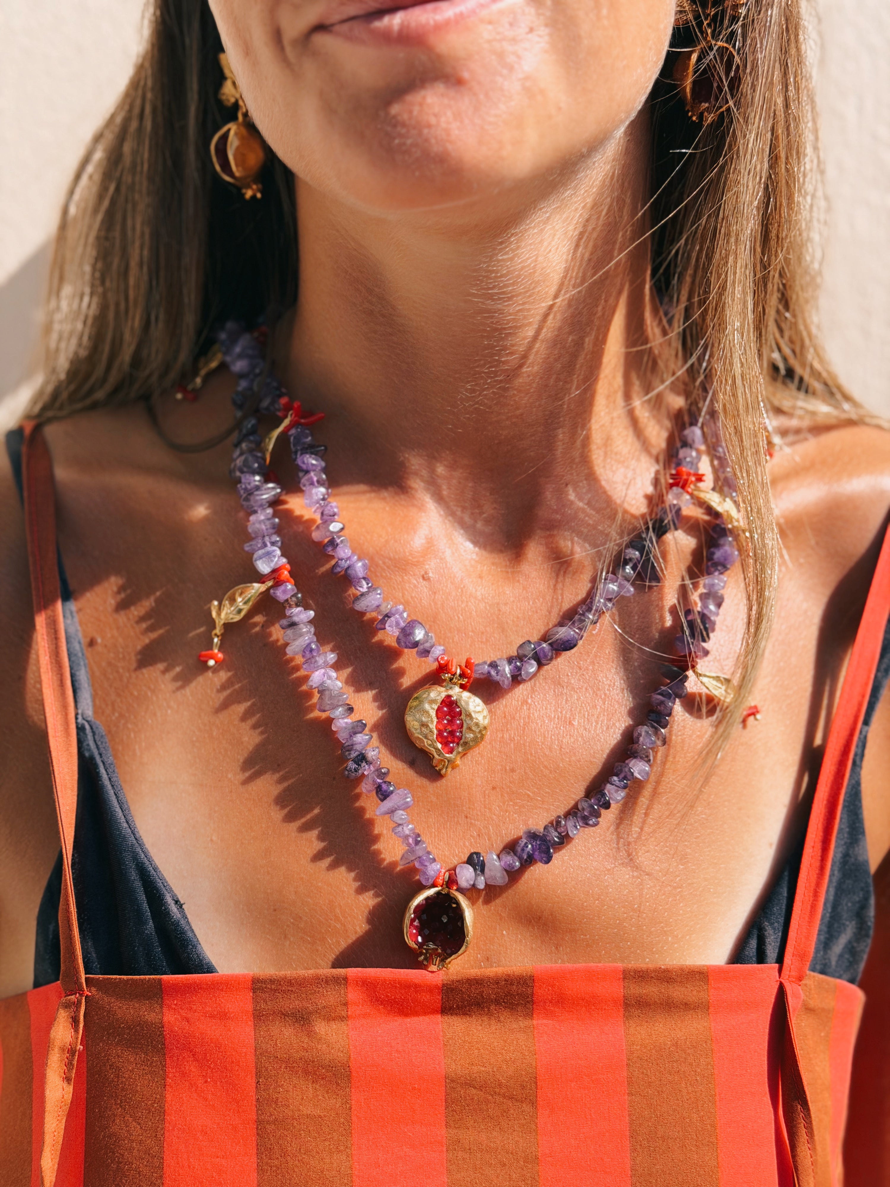 Collar Mauve Granada Hojas CO98-The Nook Store