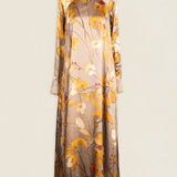 Vestido Alice Hojas Mostaza AL03