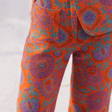 Pantalón Zoe Naranja Flores
