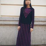 Falda Innika Negro y Morado