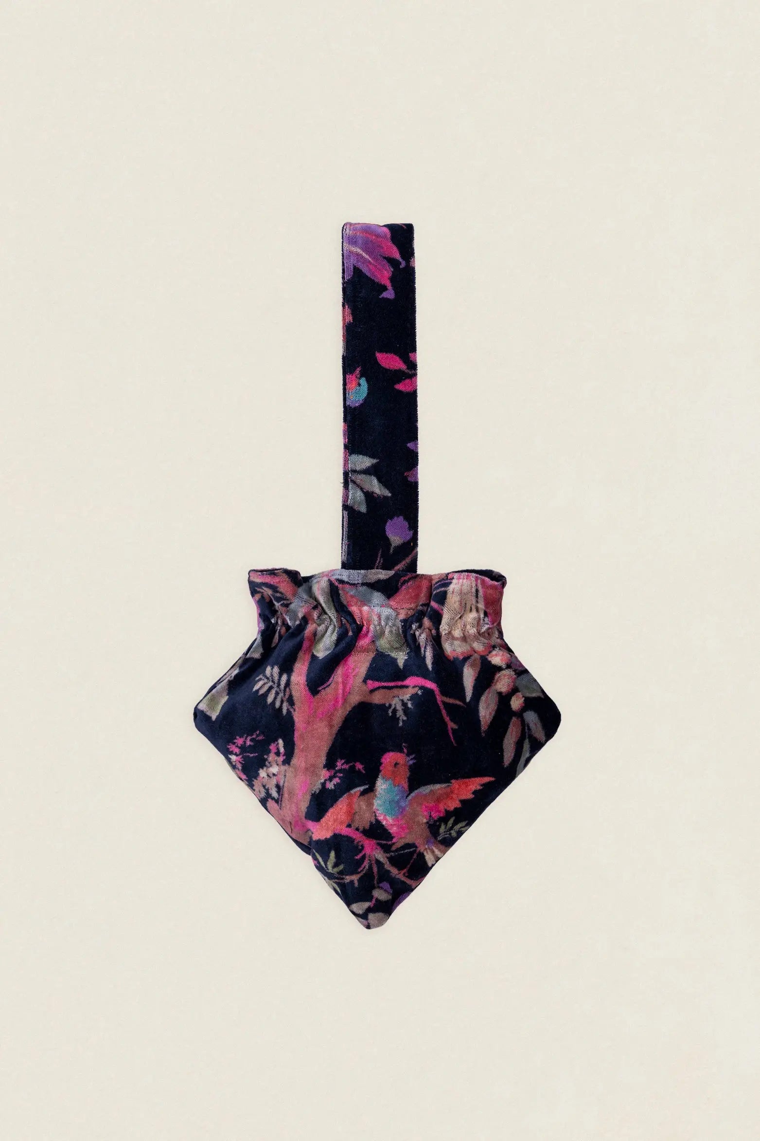 BTA09 Bolso Triángulo Asa Pájaros Azul Marino The Nook Store