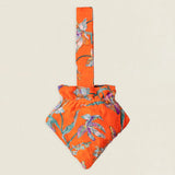 BTA14 Bolso Triángulo Asa Naranja Flores The Nook Store