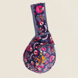 Bolso Asa Floral Azul Marino