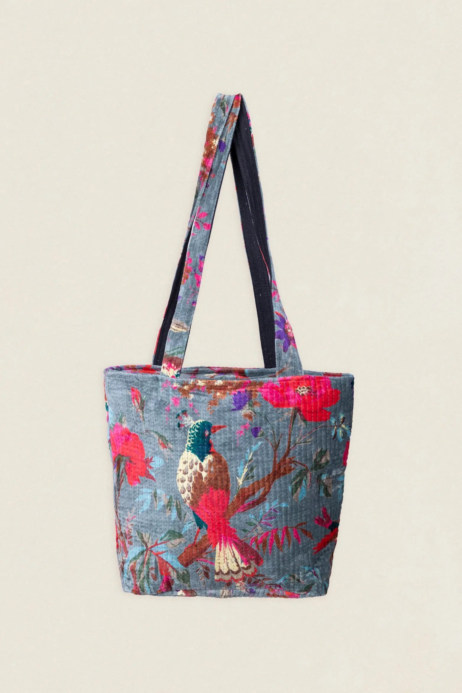 Bolso Cuadrado Pájaros Verde Agua BC04 The Nook Store