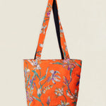 Bolso Cuadrado Naranja Flores BC12 The Nook Store