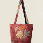 Bolso Cuadrado Granate Flores BC09 The Nook Store
