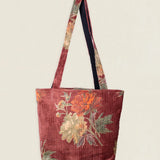Bolso Cuadrado Granate Flores BC09 The Nook Store