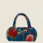 BOLT05 Bolso Terciopelo Pájaros Azul-The Nook Store