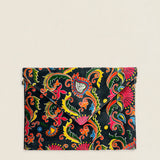 Cartera de Mano 28 Flores Gris