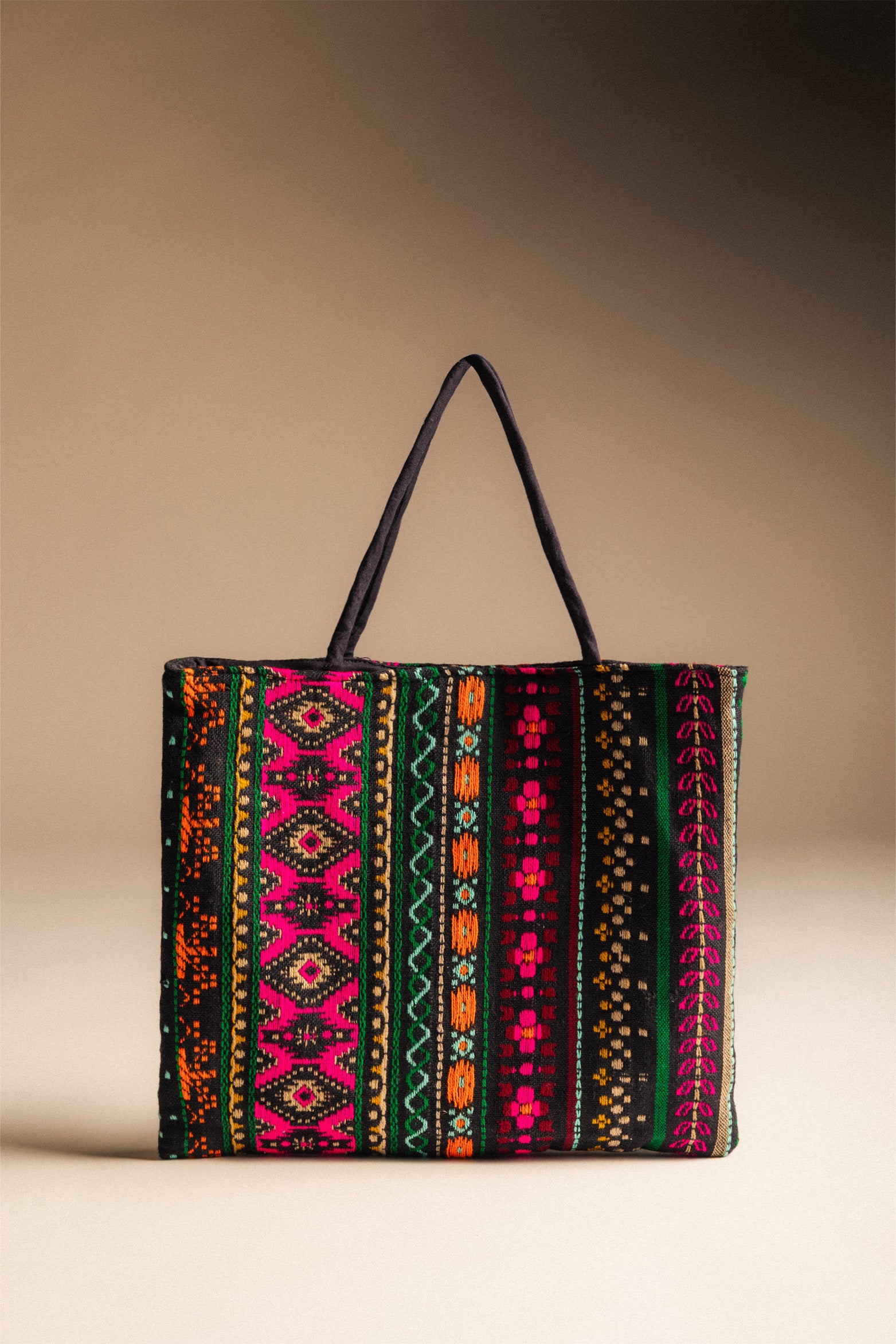 Bolso Shopper Bordado Multicolor-The Nook Store
