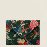Cartera de Mano 32 Verde Oscuro Flores The Nook Store