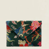 Cartera de Mano 32 Verde Oscuro Flores The Nook Store