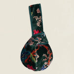 Bolso Asa Verde Oscuro Flores BOA11 The Nook Store