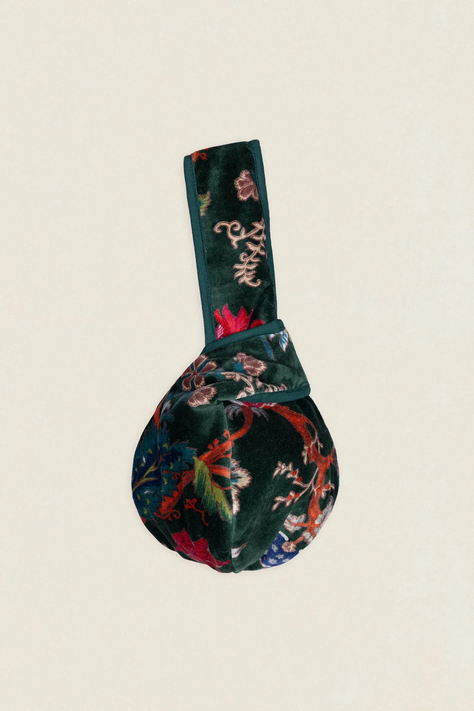 Bolso Asa Verde Oscuro Flores BOA11 The Nook Store