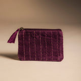 Monedero Terciopelo Burgundy Lines MON02