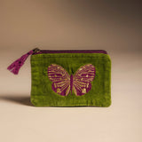 Monedero Terciopelo Butterfly Green MON03