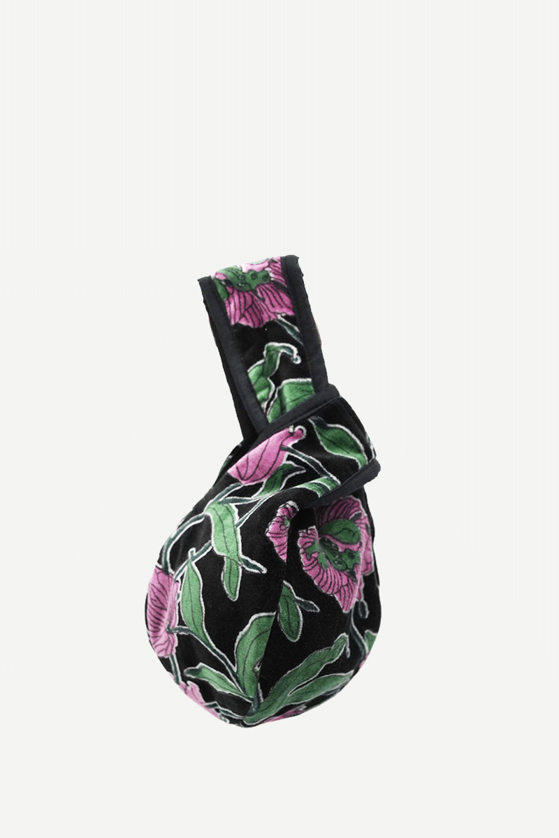 Bolso Asa Flores Negro (1)