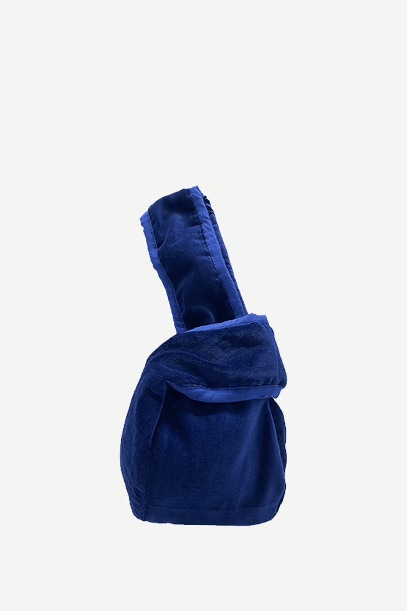 Bolso Asa terciopelo Azul Eléctrico
