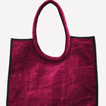 Bolso Shopper Terciopelo Fucsia