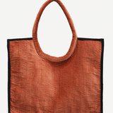 Bolso Shopper Terciopelo Teja