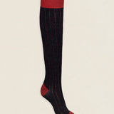 Calcetin caña alta L60 Negro carbón - Mattone