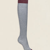 Calcetin purpurina caña alta PCA19 Gris Claro