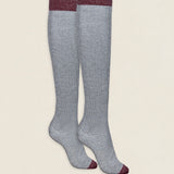 Calcetin purpurina caña alta PCA19 Gris Claro