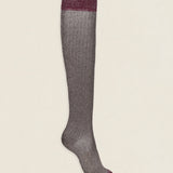 Calcetin purpurina caña alta PCA04 Tostado