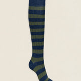 Calcetin caña alta R16 rayas Erika - Azul