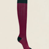 Calcetin caña alta L12 Vino - Verde oscuro
