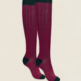 Calcetin caña alta L12 Vino - Verde oscuro