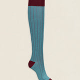 Calcetin caña alta L10 Aguamarina - Vino