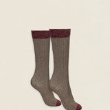 Calcetin P04 de purpurina Tostado