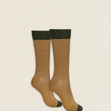 Calcetin P12 de purpurina Mostaza