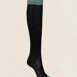 Calcetin purpurina caña alta PCA01 Negro