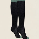 Calcetin purpurina caña alta PCA01 Negro