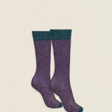 Calcetin P02 de purpurina Viola